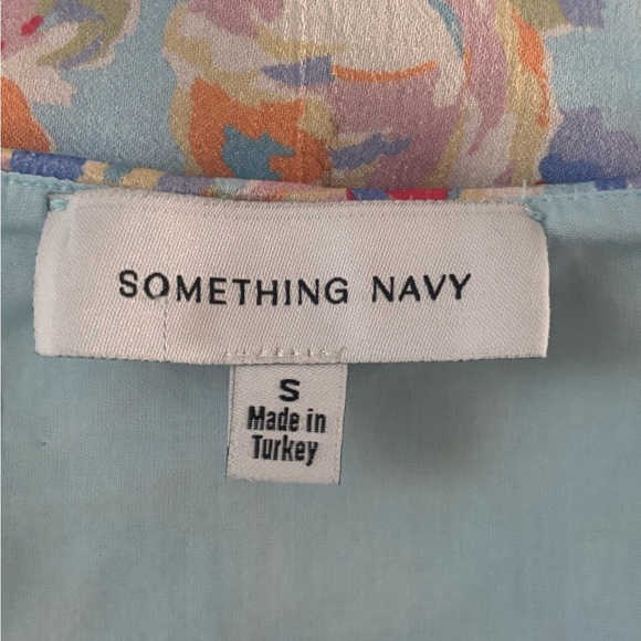 NWOT Something Navy Pastel Floral Maxi Dress - Picture 4 of 13